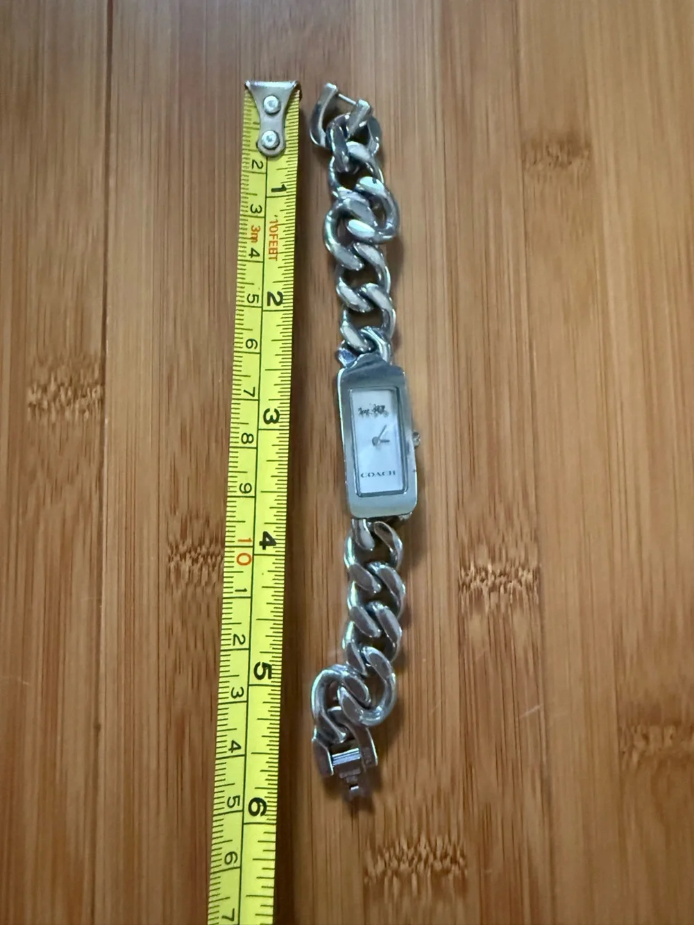 COACH Silver Chain-link Bracelet Watch